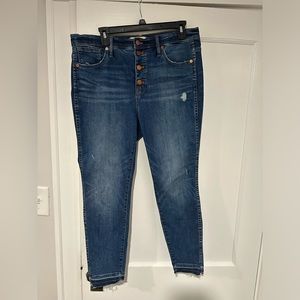 Madewell 10 inch high rise skinny jean size 32